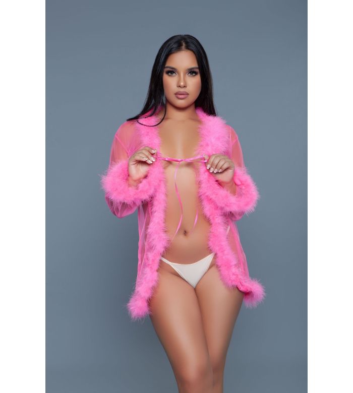 Be Wicked : Short Length Marabou Glamour Robe